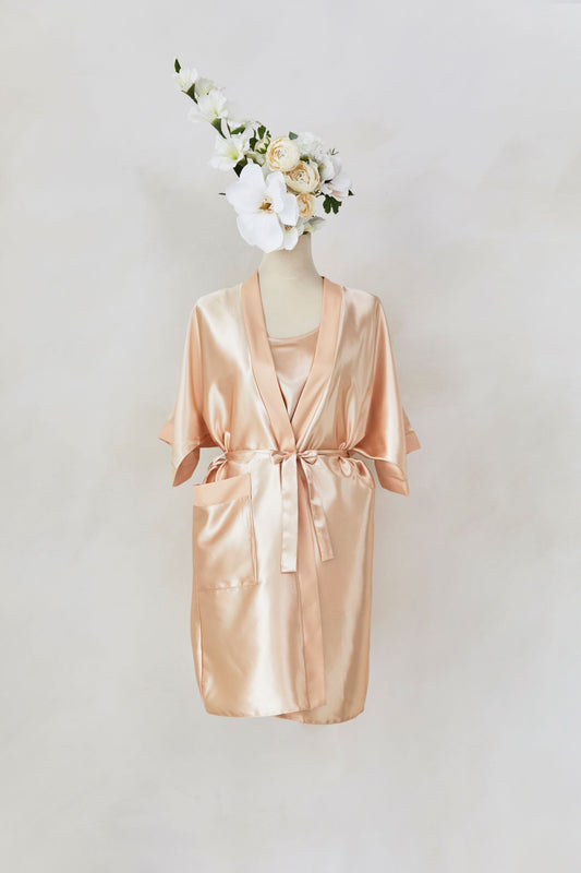 Champagne Short Dressing Gown